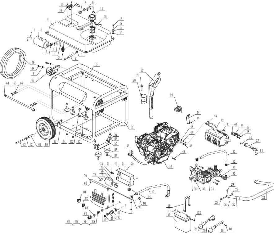 Champion 71320 pressure washer replacement parts